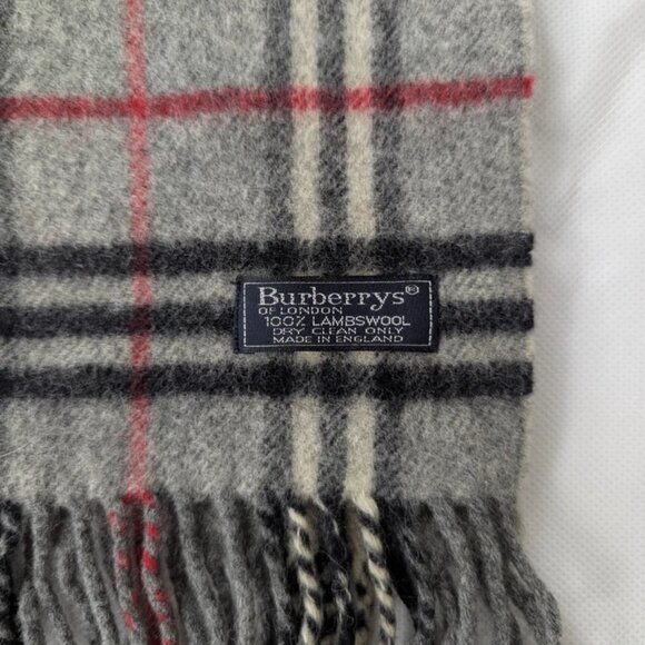 Authentic Used Burberry Scarf Gray – Unisex Lambswool Check – Luxury Fashion - Picture 2 of 6